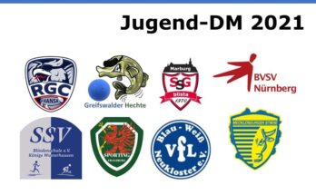 Teams der DJM 2021 BVSV Nürnberg SSG Blista Marburg VfL Blau-Weiß Neukloster Greifswalder Hechte Mecklenburger Stiere "Black Bulls" SG Sporting Franzburg/SSV Königs Wusterhausen